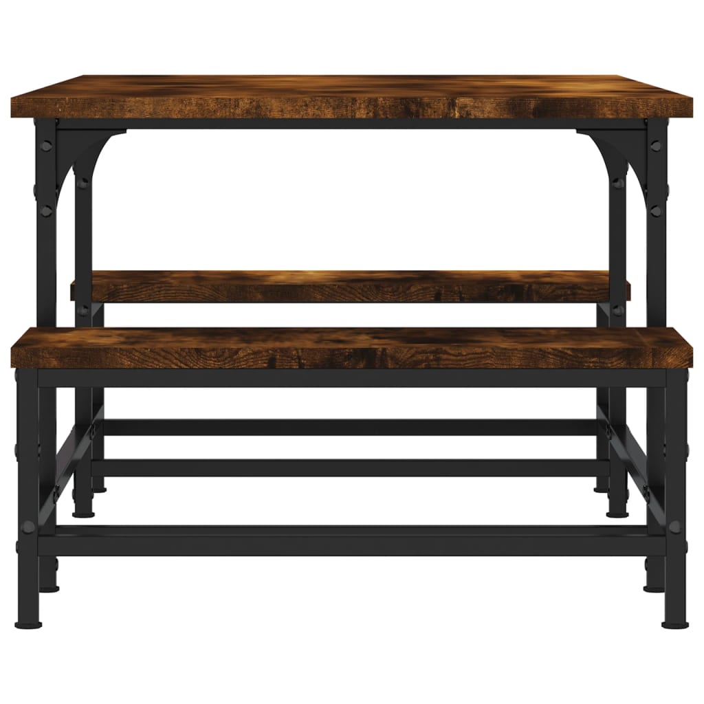 vidaXL Table basse chêne fumé 100x50,5x40 cm bois d'ingénierie