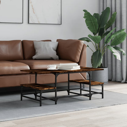 vidaXL Table basse chêne fumé 100x50,5x40 cm bois d'ingénierie
