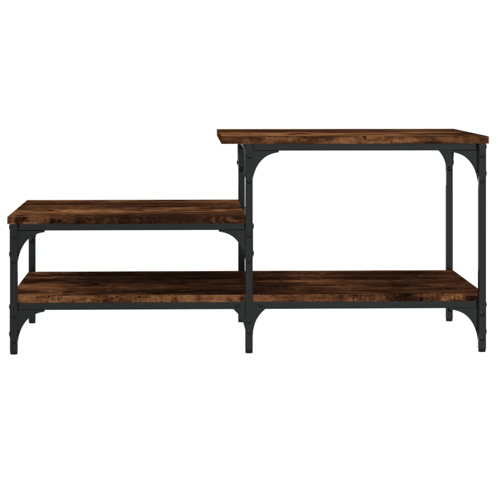 vidaXL Table basse chêne fumé 100x50,5x45 cm Bois d'ingénierie