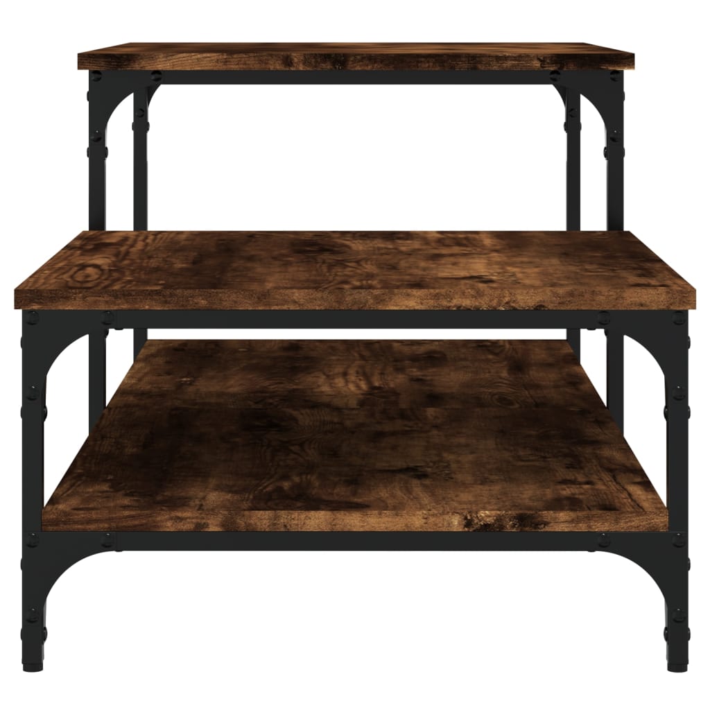 vidaXL Table basse chêne fumé 100x50,5x45 cm Bois d'ingénierie