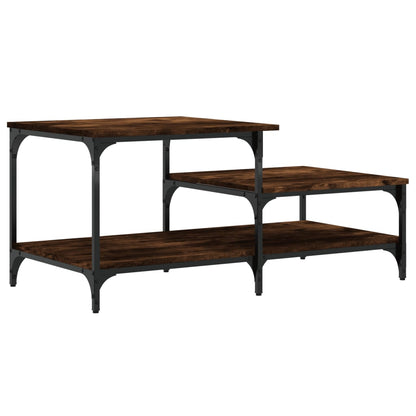 vidaXL Table basse chêne fumé 100x50,5x45 cm Bois d'ingénierie