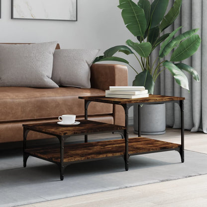 vidaXL Table basse chêne fumé 100x50,5x45 cm Bois d'ingénierie