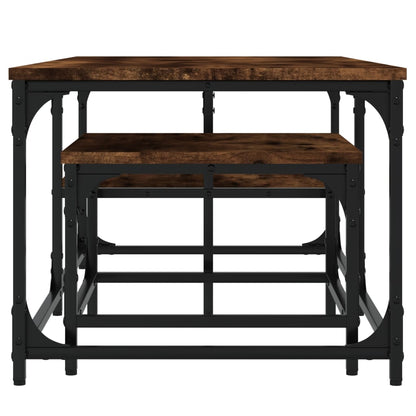 vidaXL Tables gigognes 2 pcs Chêne fumé Bois d'ingénierie