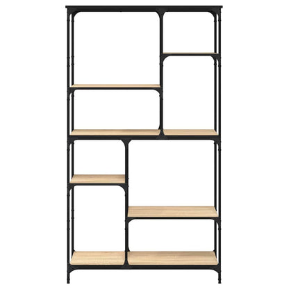 vidaXL Bücherregal Sonoma-Eiche 99x35,5x176 cm Holzwerkstoff und Stahl