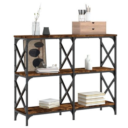 vidaXL Table console chêne fumé 100x28x80,5 cm bois d'ingénierie