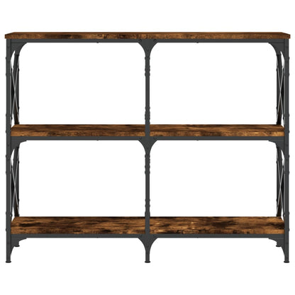 vidaXL Table console chêne fumé 100x28x80,5 cm bois d'ingénierie