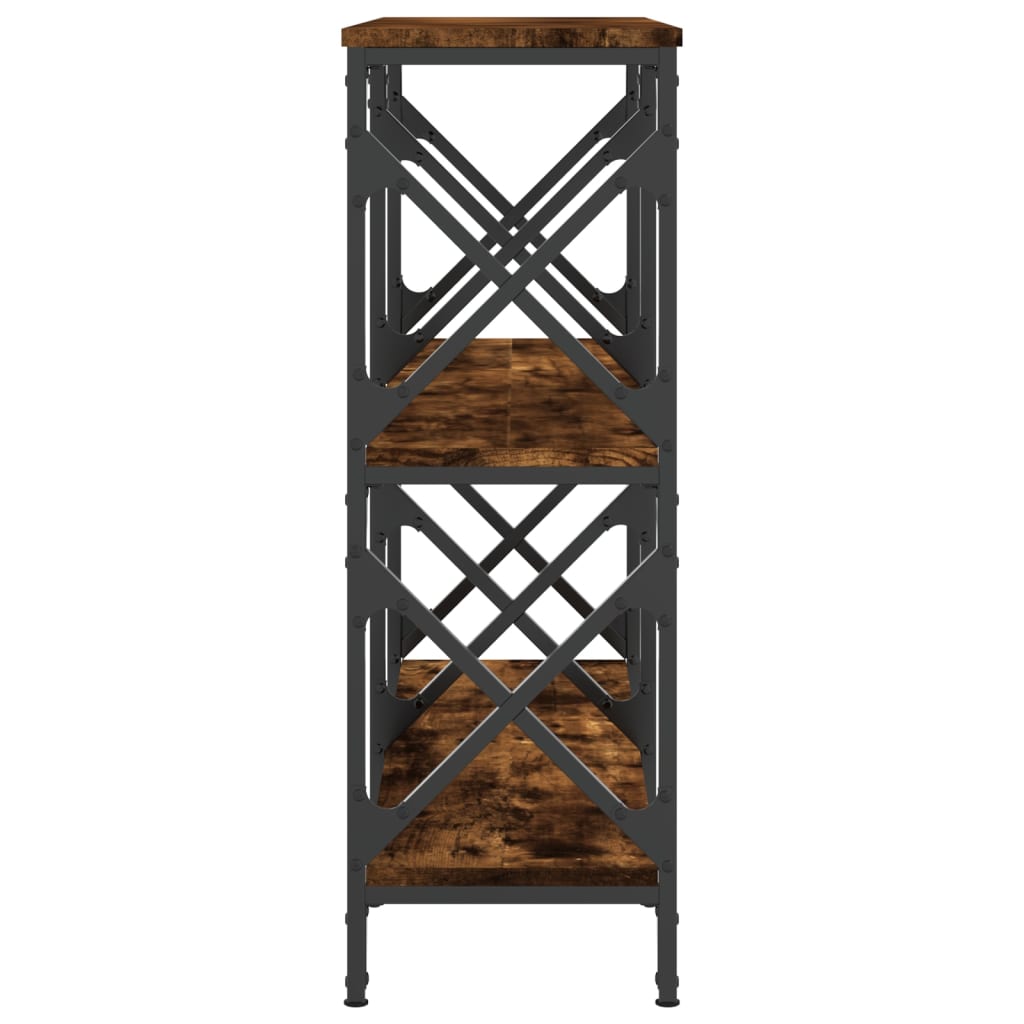vidaXL Table console chêne fumé 100x28x80,5 cm bois d'ingénierie