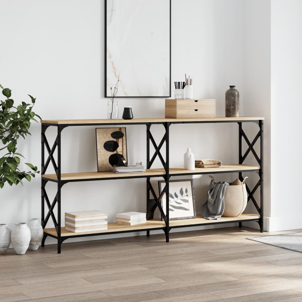 vidaXL Table console chêne Sonoma 156x28x80,5 cm bois d'ingénierie