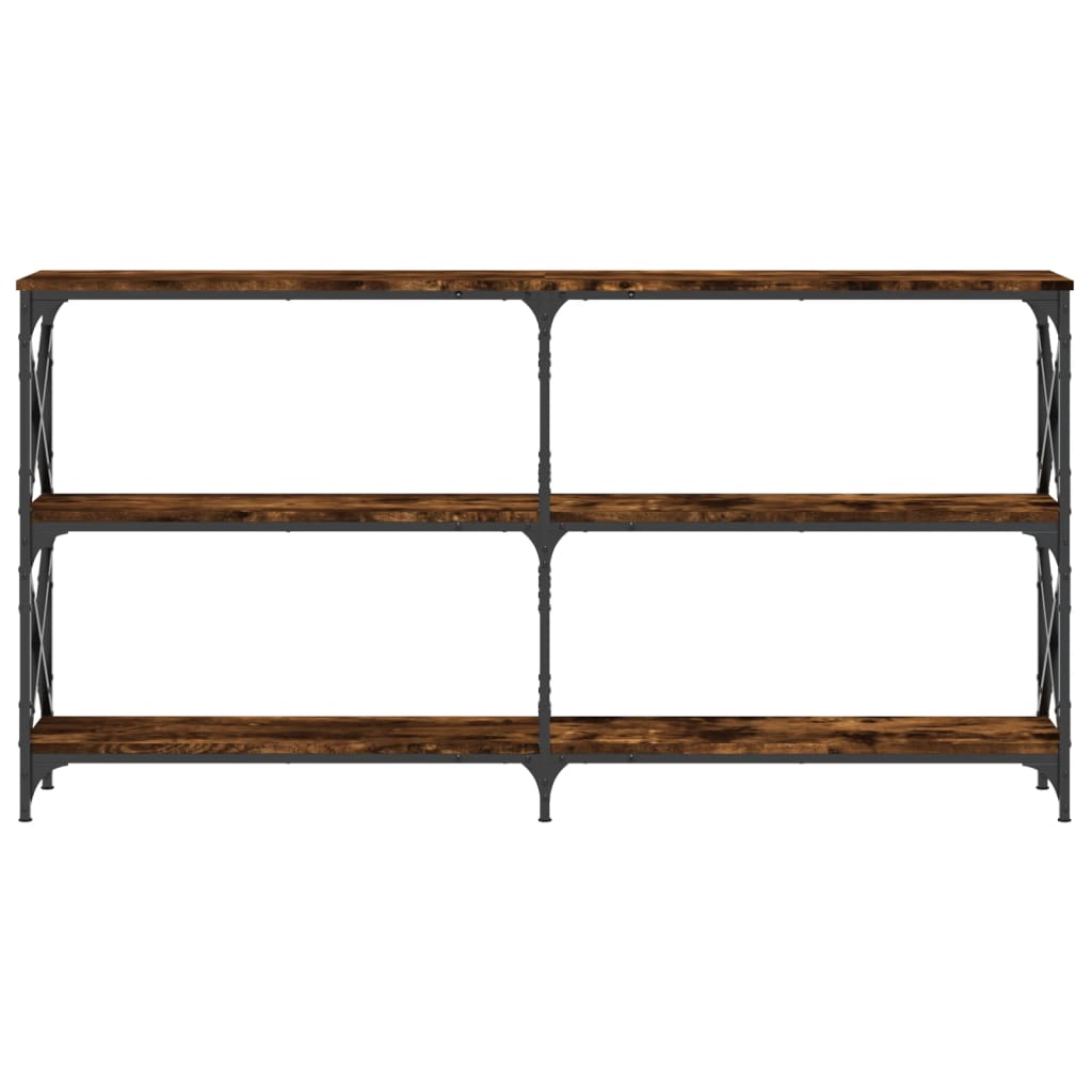 vidaXL Console chêne fumé 156x28x80,5 cm Bois d'ingénierie