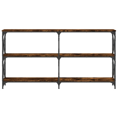vidaXL Console chêne fumé 156x28x80,5 cm Bois d'ingénierie