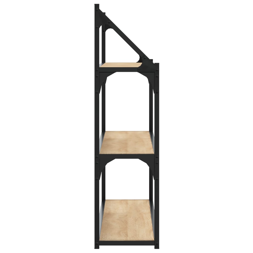 vidaXL Wandregal 3 Fächer Sonoma-Eiche 80x21x78,5 cm Holzwerkstoff