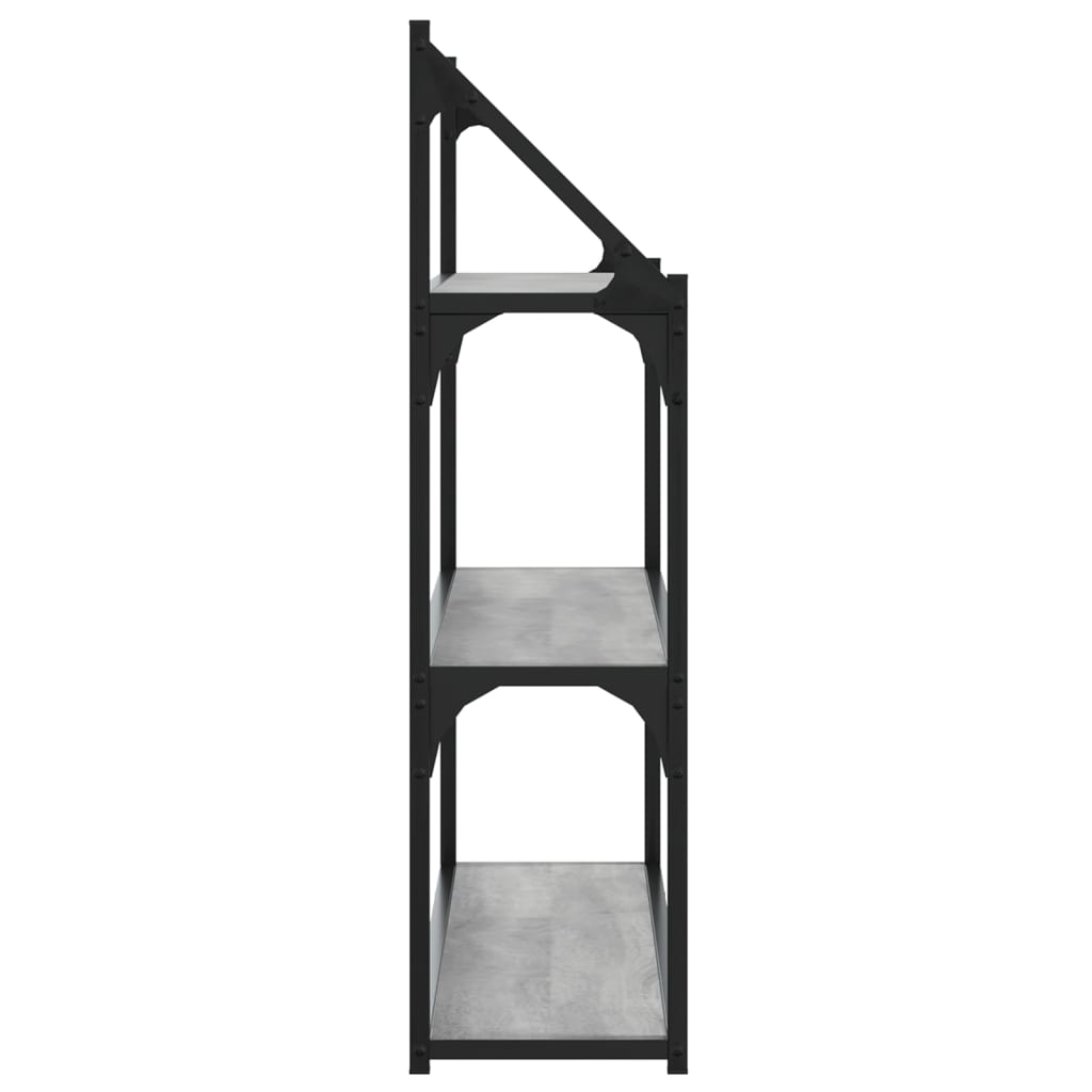 vidaXL Wandregal 3 Fächer Grau Sonoma 80x21x78,5 cm Holzwerkstoff