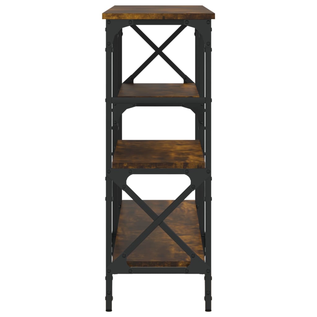 vidaXL Table console chêne fumé 150x29x76,5 cm bois d'ingénierie