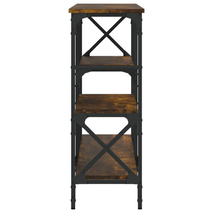 vidaXL Table console chêne fumé 150x29x76,5 cm bois d'ingénierie