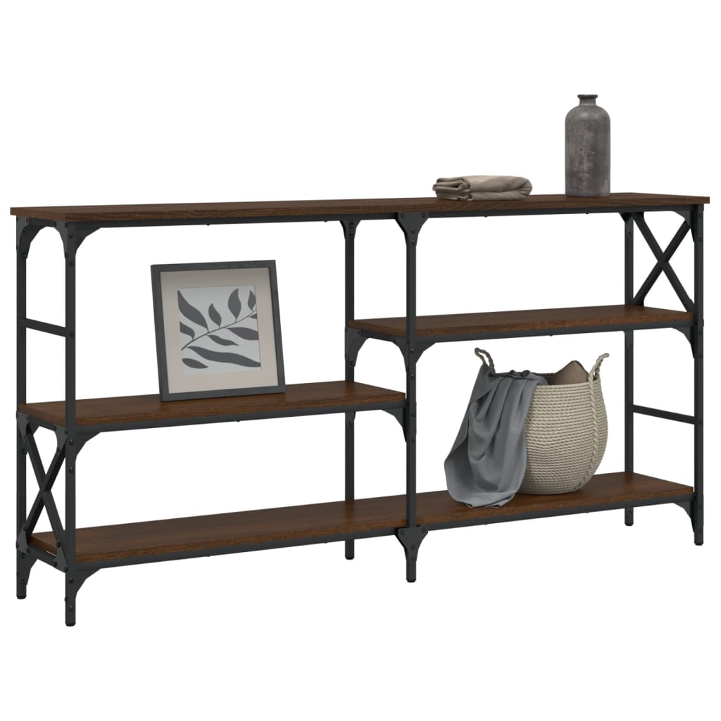 vidaXL Console imitation chêne marron 150x29x76,5 cm Aggloméré