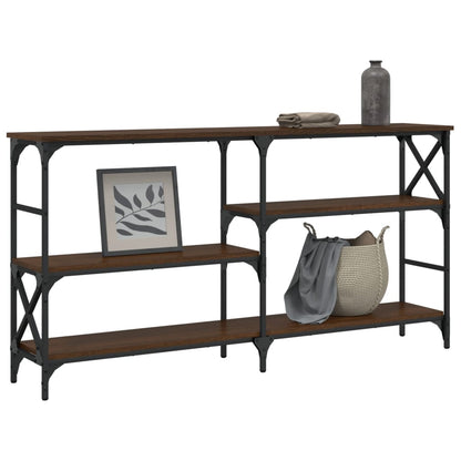 vidaXL Console imitation chêne marron 150x29x76,5 cm Aggloméré