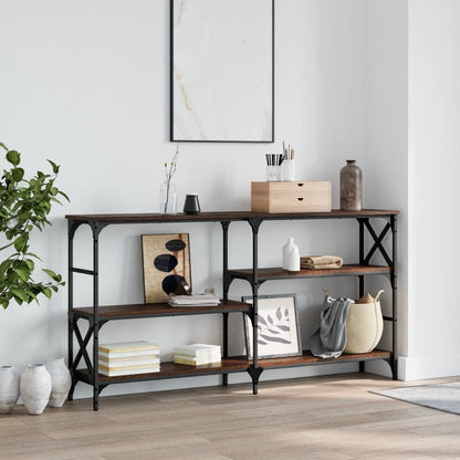 vidaXL Console imitation chêne marron 150x29x76,5 cm Aggloméré