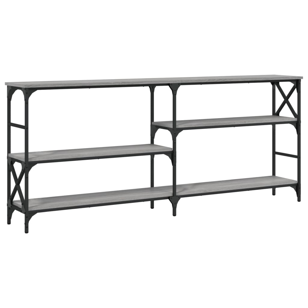 vidaXL Console table Gris Sonoma 180x29x76,5 cm Bois d'ingénierie
