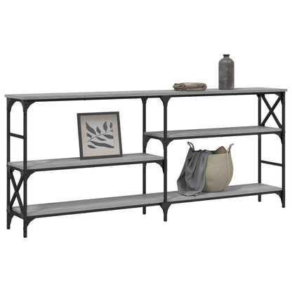 vidaXL Console table Gris Sonoma 180x29x76,5 cm Bois d'ingénierie