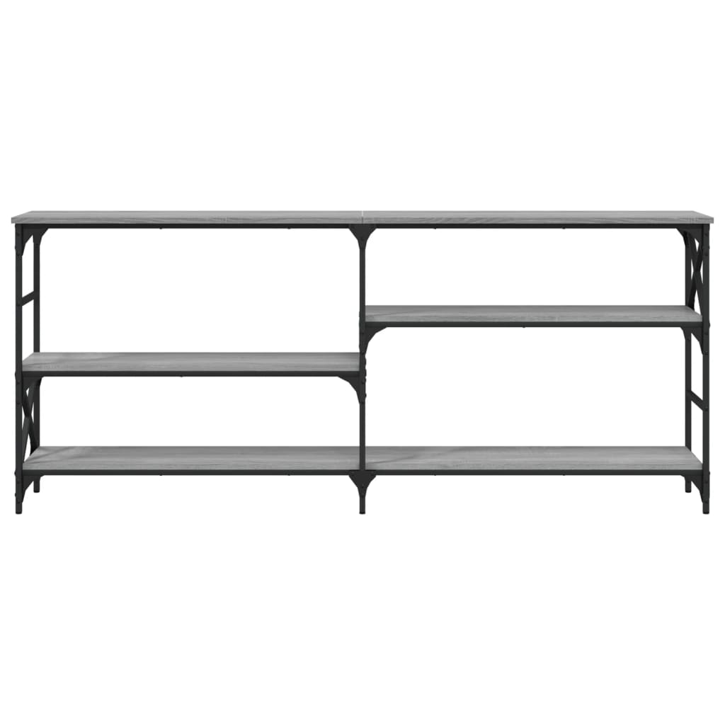 vidaXL Console table Gris Sonoma 180x29x76,5 cm Bois d'ingénierie
