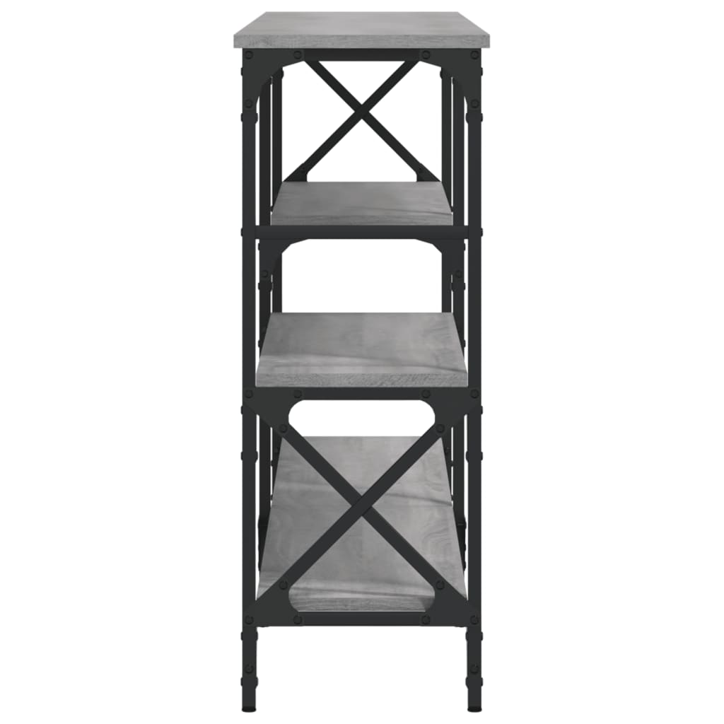 vidaXL Console table Gris Sonoma 180x29x76,5 cm Bois d'ingénierie