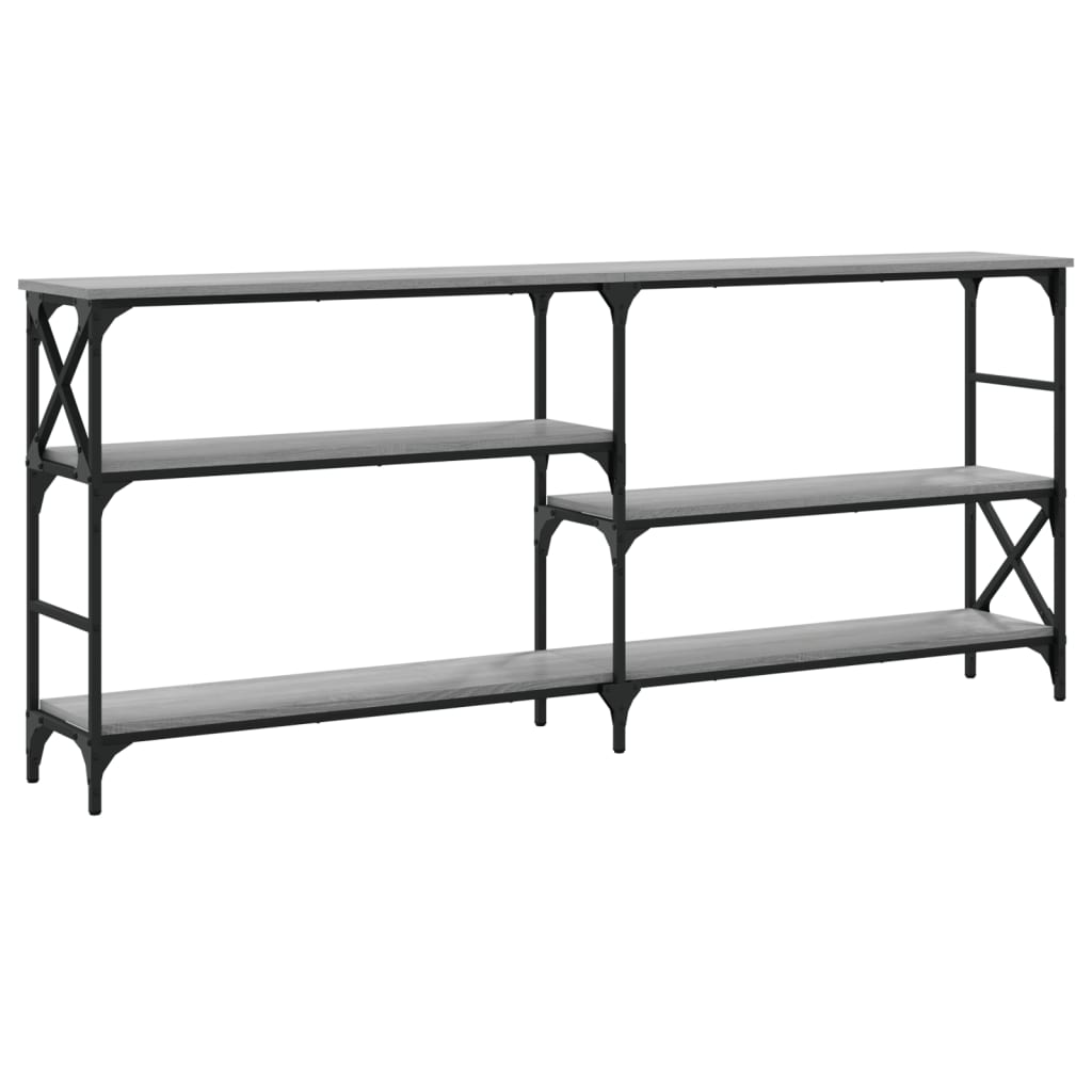 vidaXL Console table Gris Sonoma 180x29x76,5 cm Bois d'ingénierie