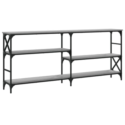 vidaXL Console table Gris Sonoma 180x29x76,5 cm Bois d'ingénierie