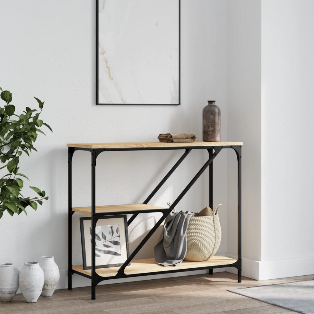 vidaXL Console chêne sonoma 88,5x30x75 cm Aggloméré