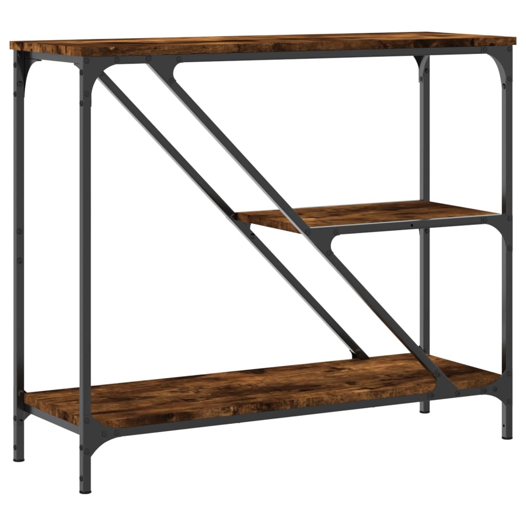 vidaXL Konsolentisch Räuchereiche 88,5x30x75 cm Holzwerkstoff