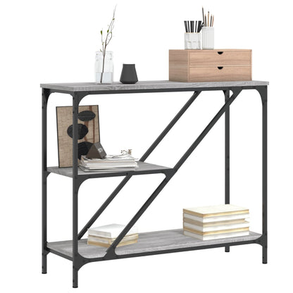 vidaXL Console Gris Sonoma 88,5x30x75 cm Aggloméré