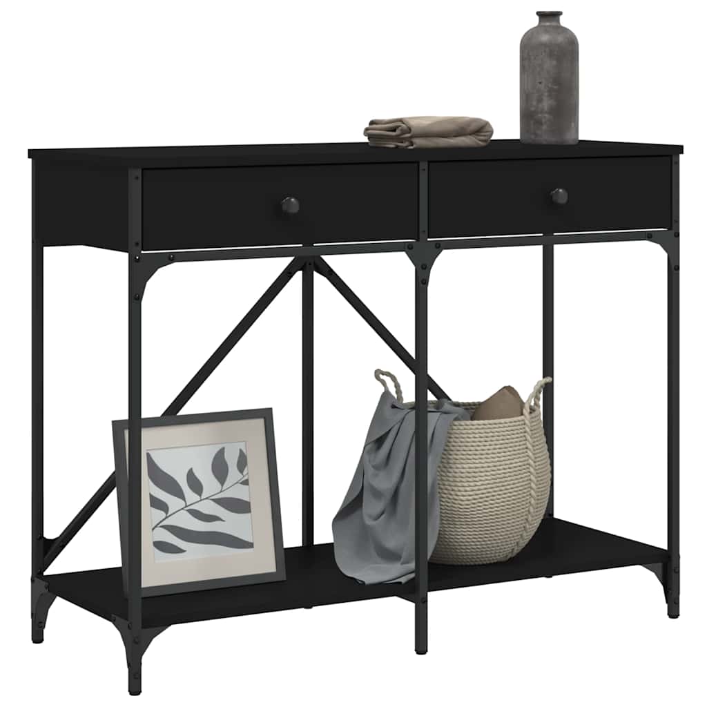 vidaXL Table console Noir 100x39x78,5 cm Bois d'ingénierie