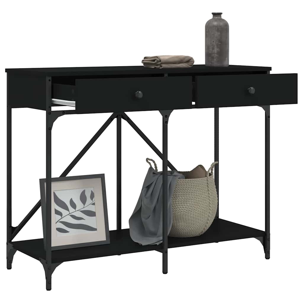 vidaXL Table console Noir 100x39x78,5 cm Bois d'ingénierie