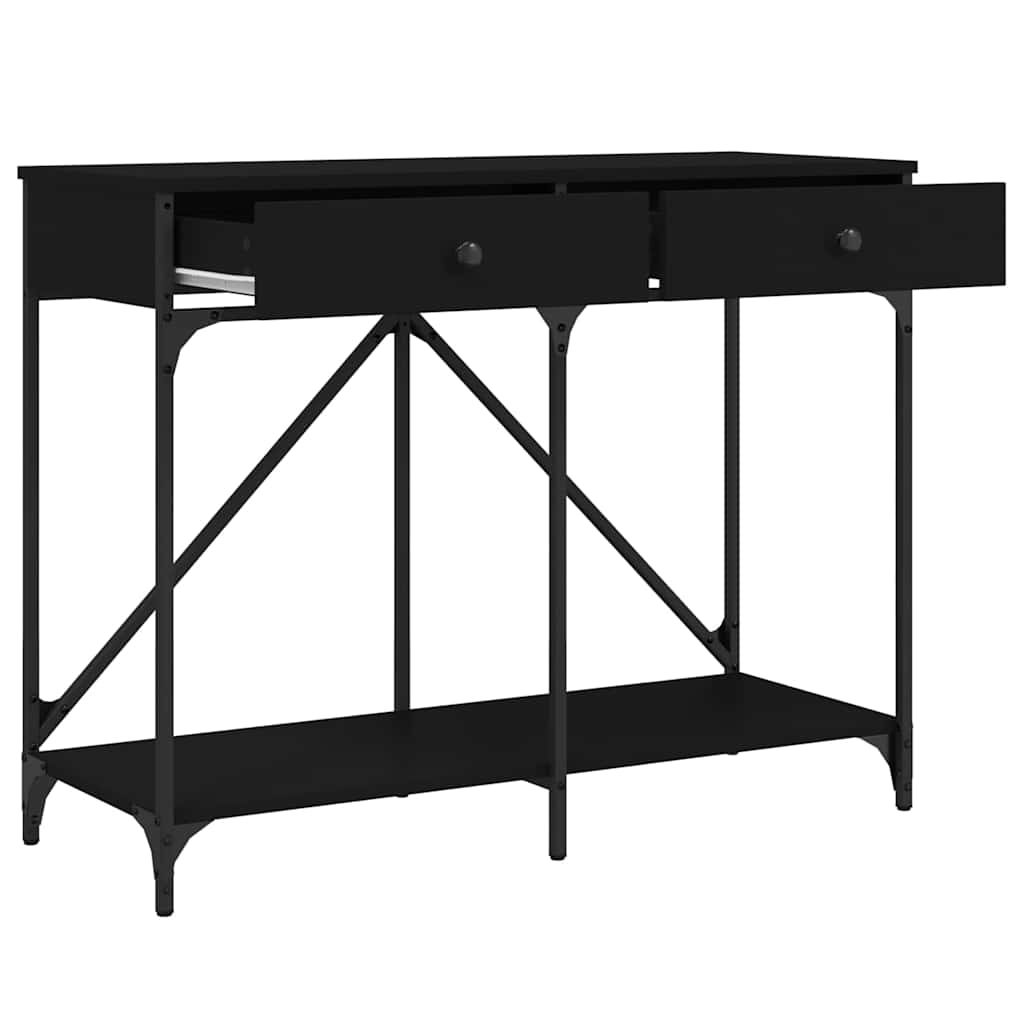 vidaXL Table console Noir 100x39x78,5 cm Bois d'ingénierie