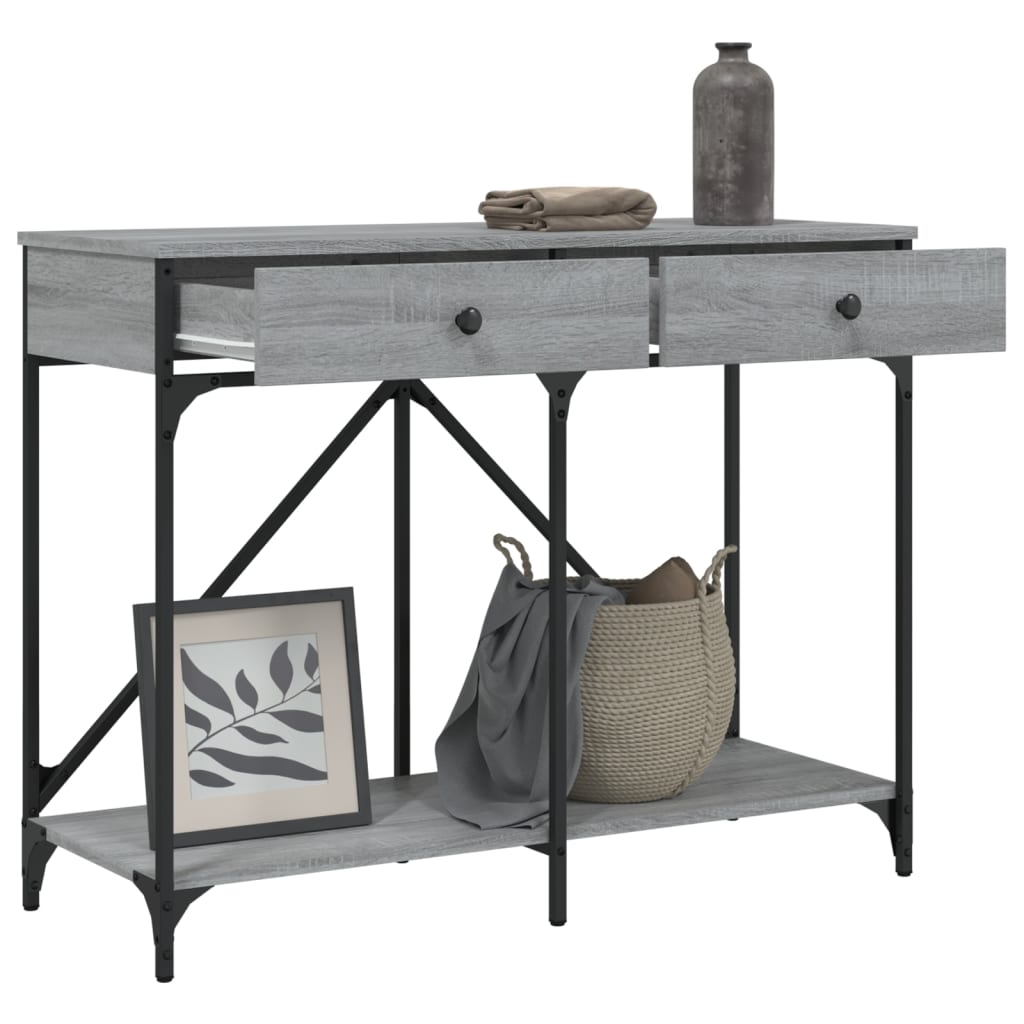 vidaXL Konsolentisch Grau Sonoma 100x39x78,5 cm Holzwerkstoff