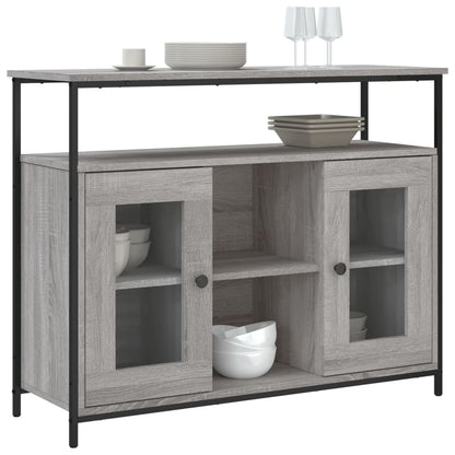 Sideboard Grau Sonoma 100x35x80 cm Holzwerkstoff