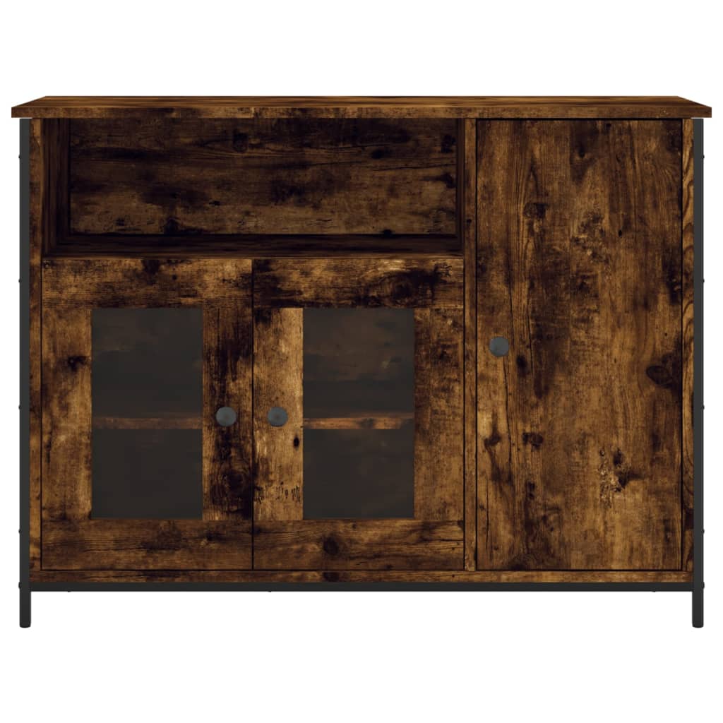 vidaXL Sideboard Räuchereiche 100x35x75 cm Holzwerkstoff