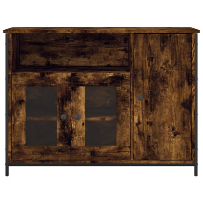 vidaXL Sideboard Räuchereiche 100x35x75 cm Holzwerkstoff