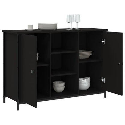 vidaXL Buffet noir 100x35x70 cm Bois d'ingénierie
