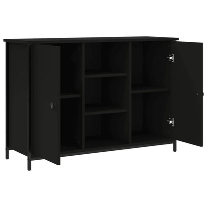 vidaXL Buffet noir 100x35x70 cm Bois d'ingénierie