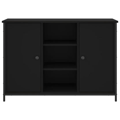 vidaXL Buffet noir 100x35x70 cm Bois d'ingénierie