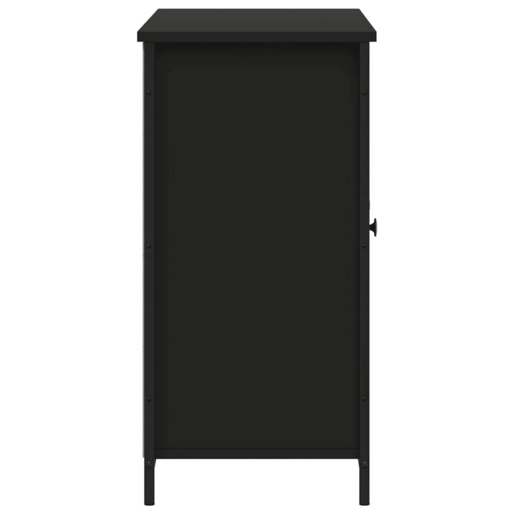 vidaXL Buffet noir 100x35x70 cm Bois d'ingénierie