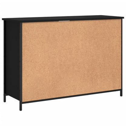 vidaXL Buffet noir 100x35x70 cm Bois d'ingénierie