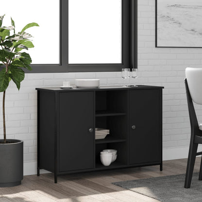 vidaXL Buffet noir 100x35x70 cm Bois d'ingénierie