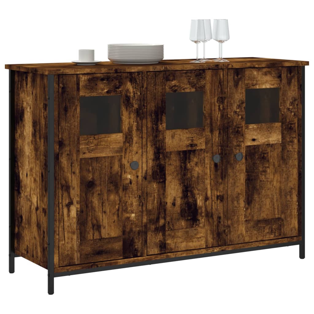 vidaXL Buffet chêne fumé 100x35x70 cm bois d'ingénierie