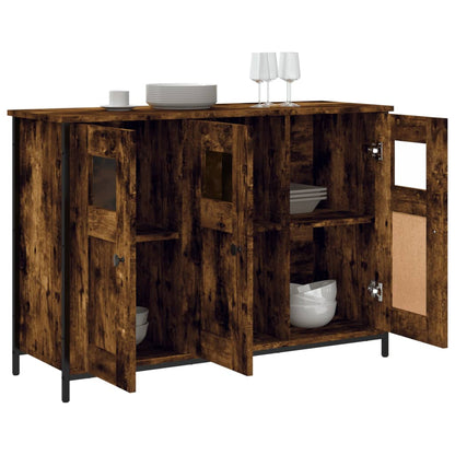 vidaXL Buffet chêne fumé 100x35x70 cm bois d'ingénierie