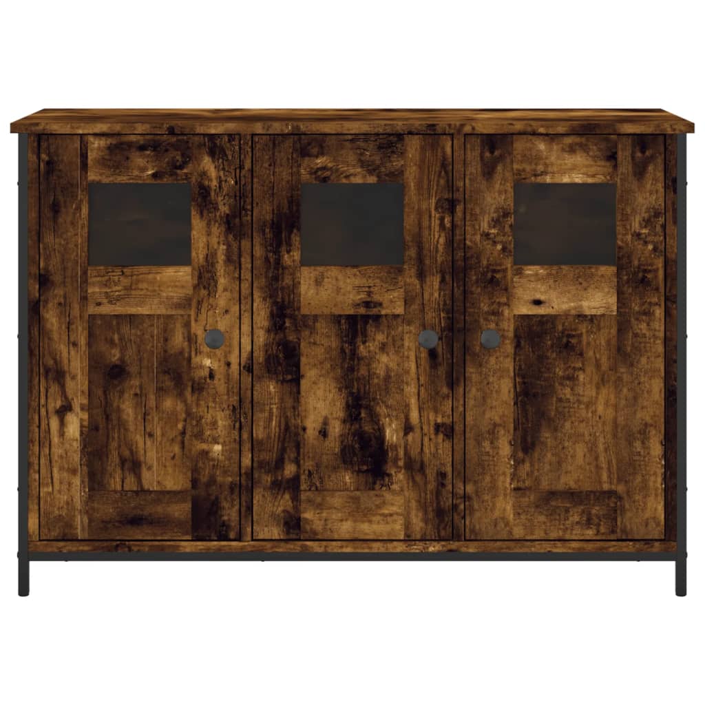 vidaXL Buffet chêne fumé 100x35x70 cm bois d'ingénierie