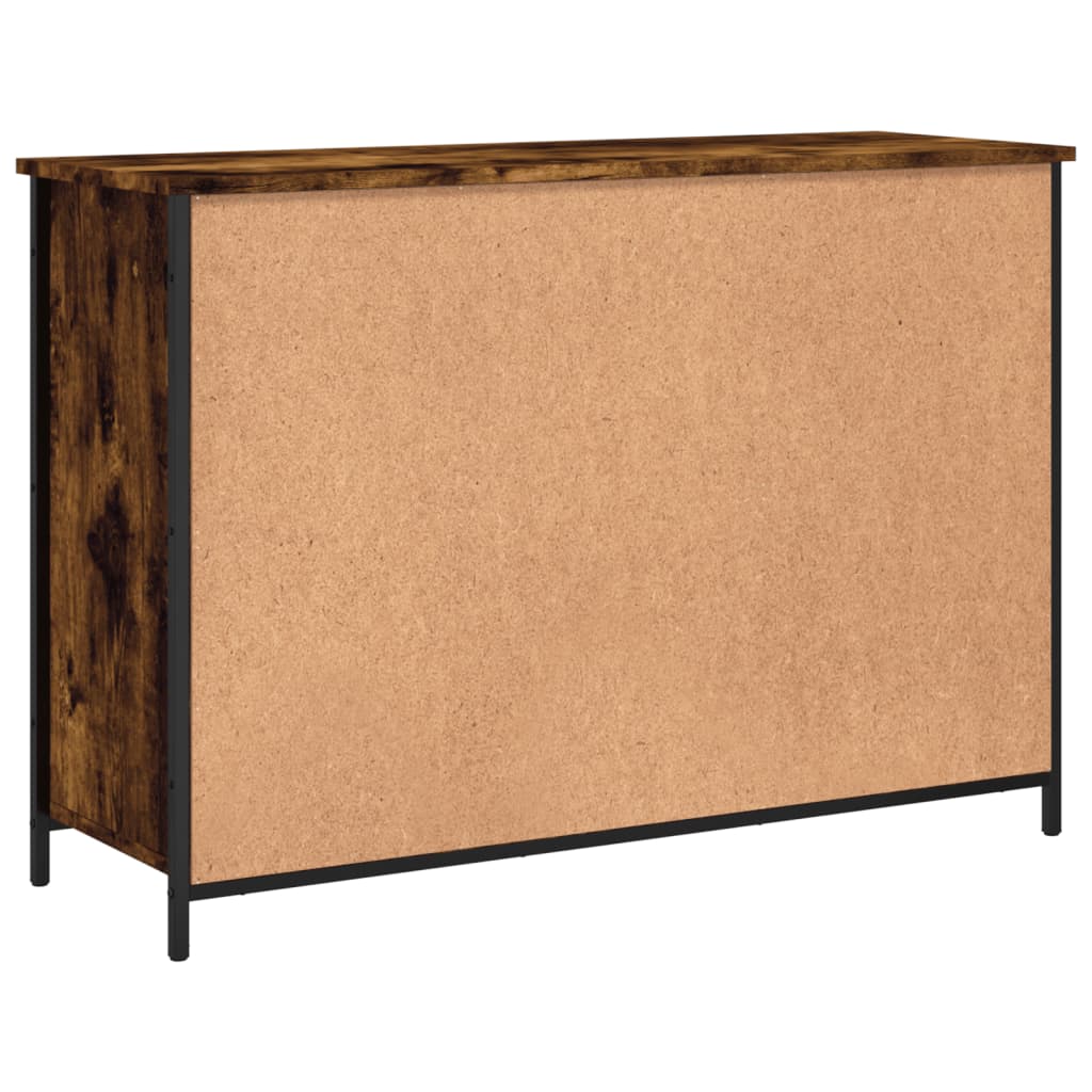 vidaXL Buffet chêne fumé 100x35x70 cm bois d'ingénierie