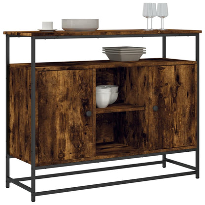 vidaXL Sideboard Räuchereiche 100x35x80 cm Holzwerkstoff