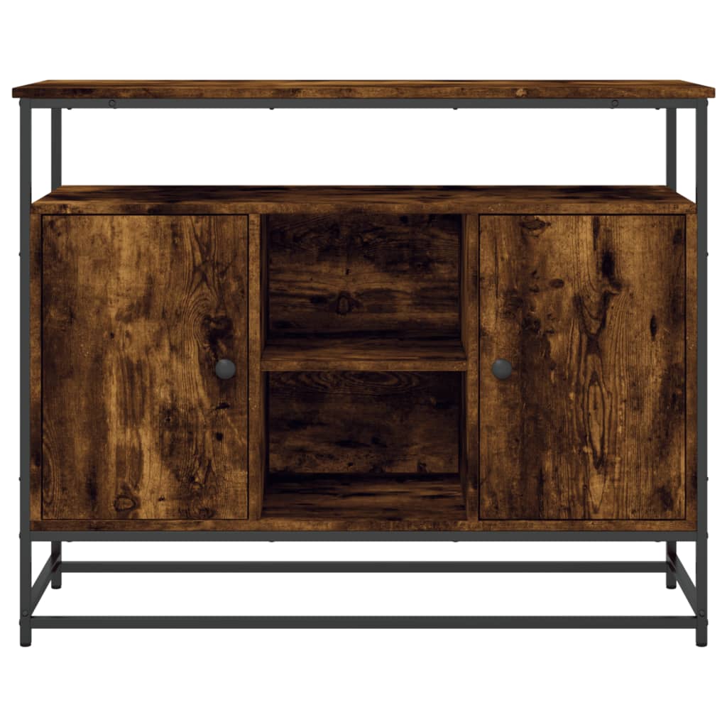 vidaXL Sideboard Räuchereiche 100x35x80 cm Holzwerkstoff