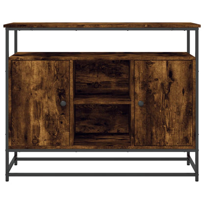 vidaXL Sideboard Räuchereiche 100x35x80 cm Holzwerkstoff